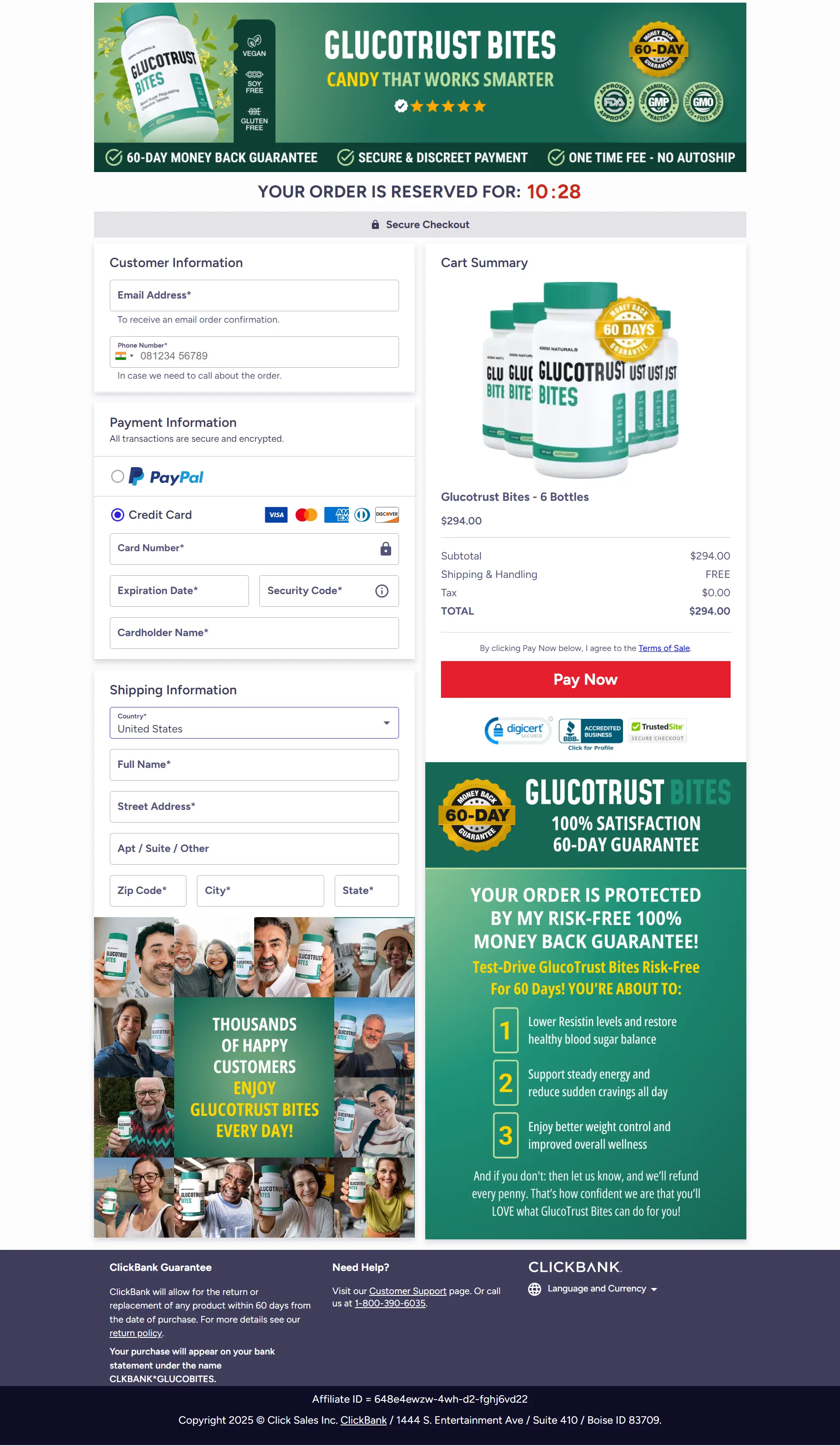 Glucobites Orders Buy